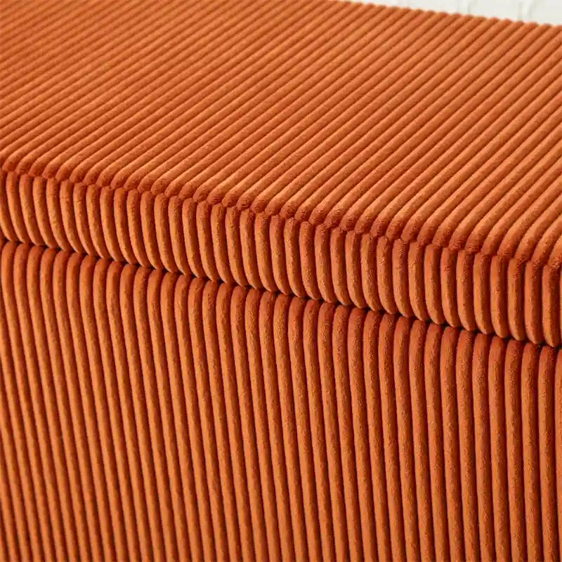 Pouffre de rangement, Banc de bout de lit de chambre à coucher, Pouffre de rangement rembourré en tissu