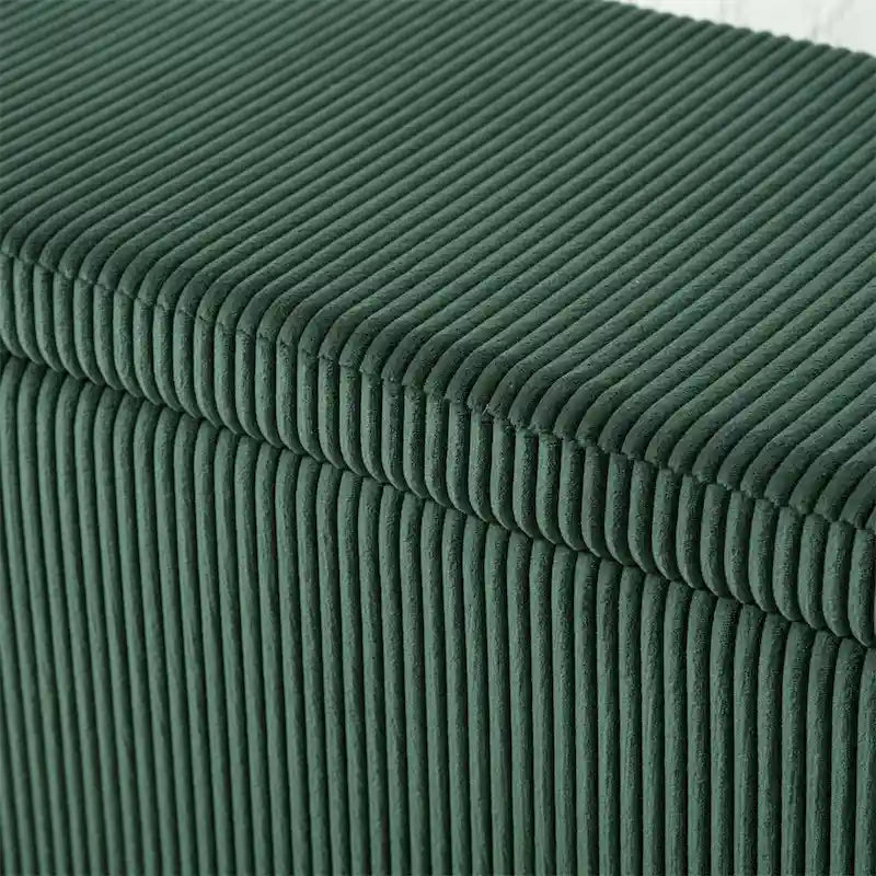 Pouffre de rangement, Banc de bout de lit de chambre à coucher, Pouffre de rangement rembourré en tissu