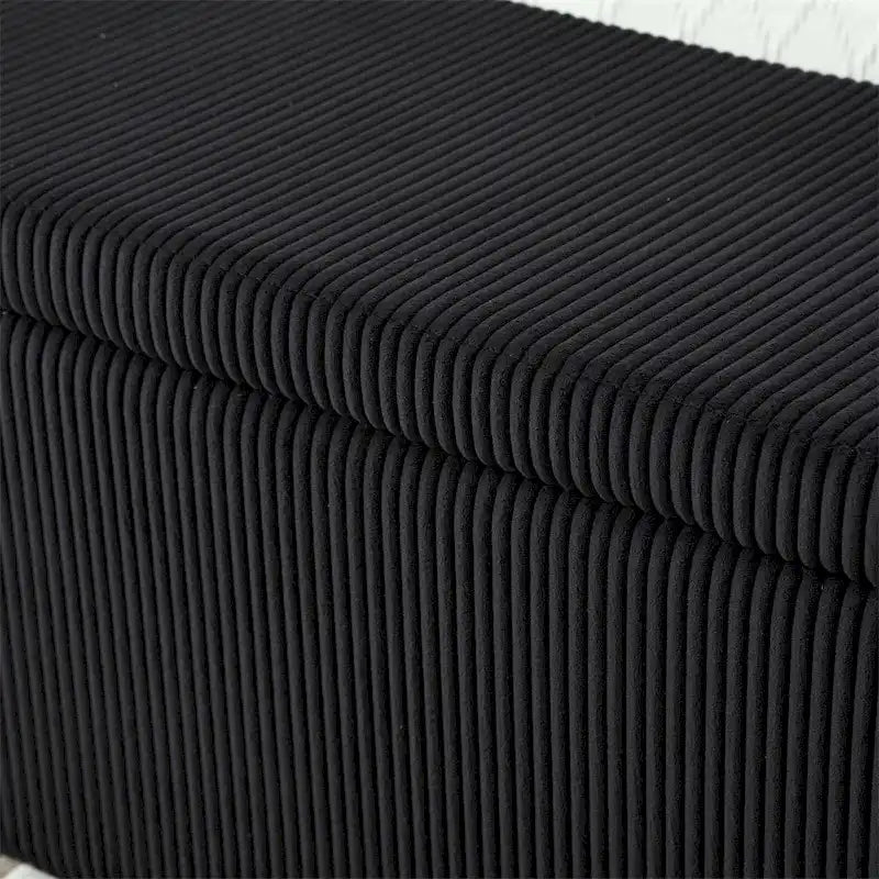 Pouffre de rangement, Banc de bout de lit de chambre à coucher, Pouffre de rangement rembourré en tissu