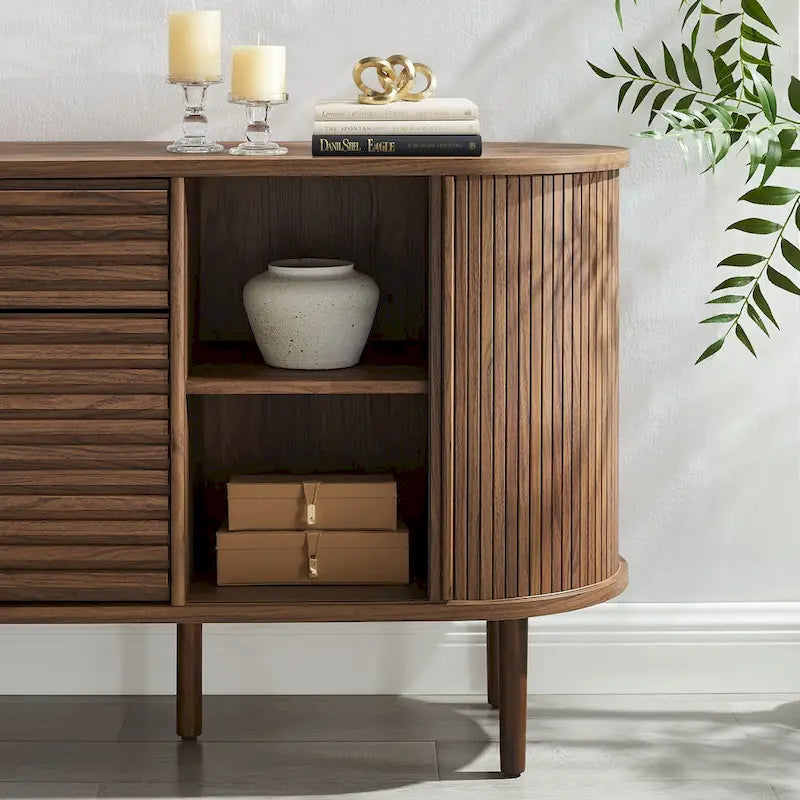 Meuble de rangement ovale cannelé Harlan 67