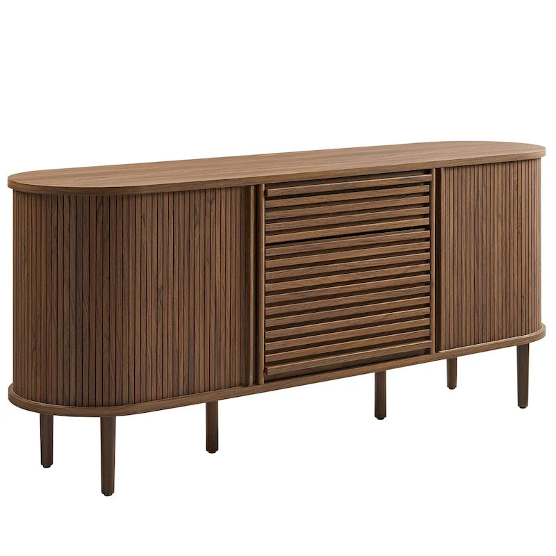 Meuble de rangement ovale cannelé Harlan 67