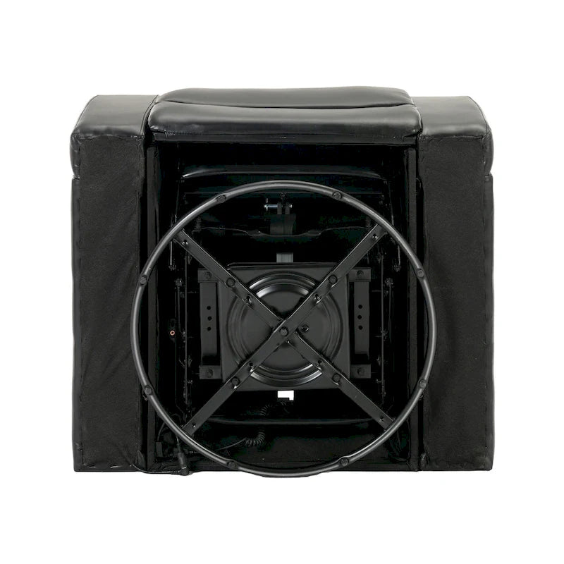 Fauteuil inclinable électrique pivotant à 270° en cuir PU avec support de téléphone, porte-gobelet, port USB, pour salon/salle de cinéma maison