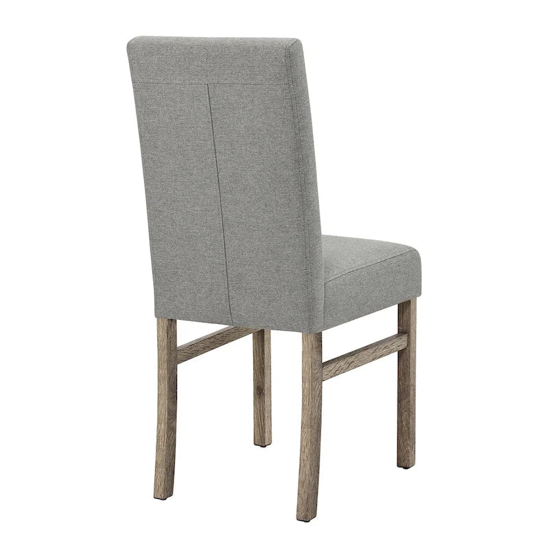 Rustic Style 5-Piece Dining Set with Rectangular Small Space Table and 4 Upholstered Dining Chairs