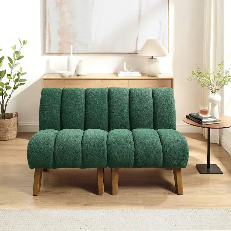 Fauteuil d'appoint moderne sans accoudoirs - Canapé Loveseat