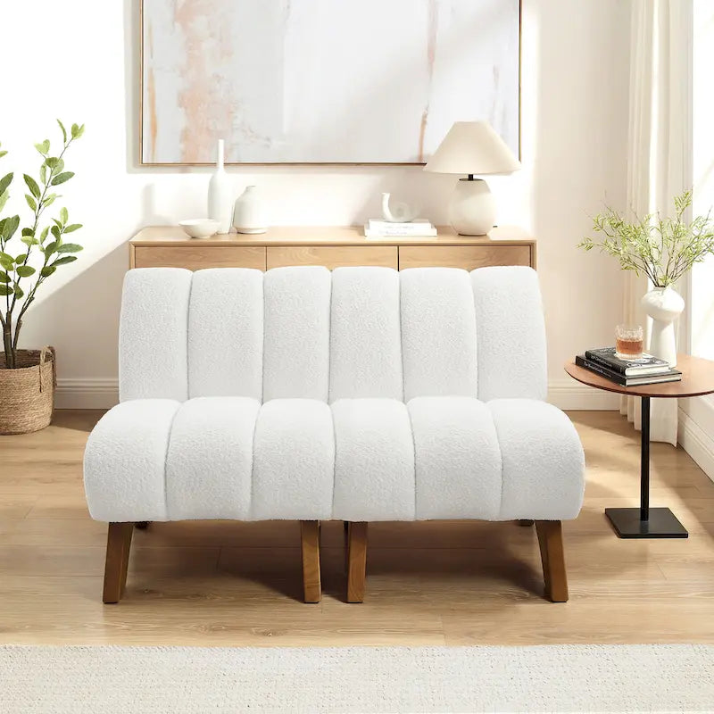 Fauteuil d'appoint moderne sans accoudoirs - Canapé Loveseat