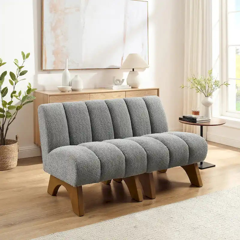 Fauteuil d'appoint moderne sans accoudoirs - Canapé Loveseat