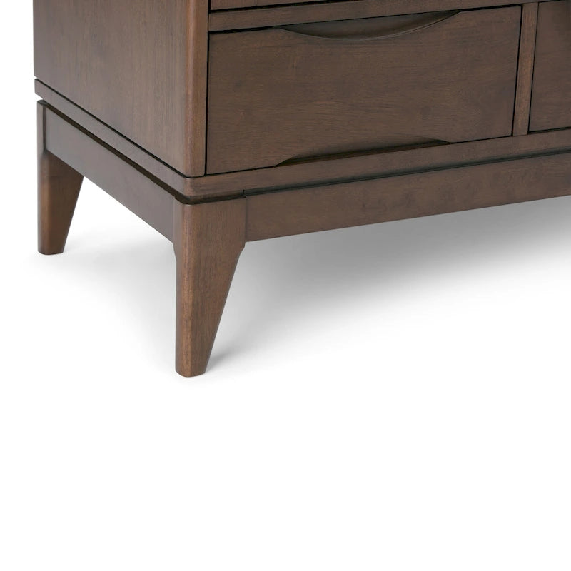 WYNDENHALL Pearson SOLID HARDWOOD 48 inch Wide Mid Century Modern Medium Storage Cabinet - 48w x 17d x 42 h