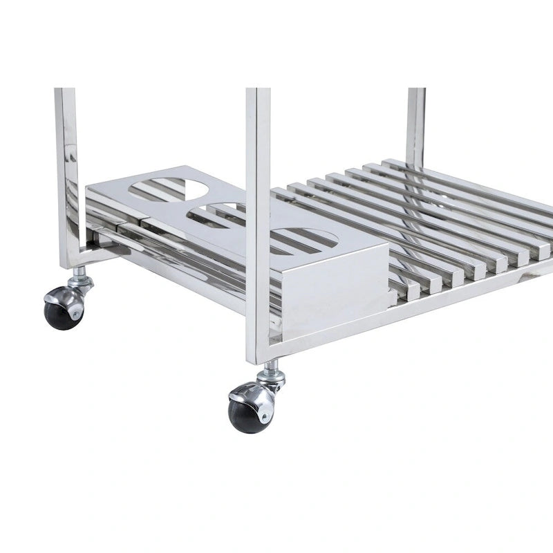 Somette Contemporary All Metal Tea Cart - N/A