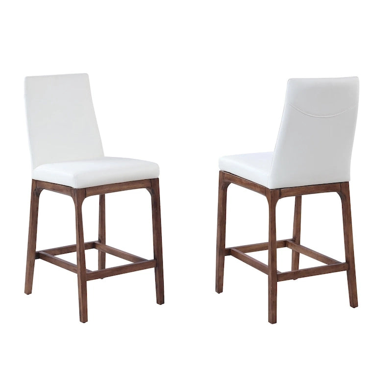 Tabouret de comptoir moderne avec base en bois massif