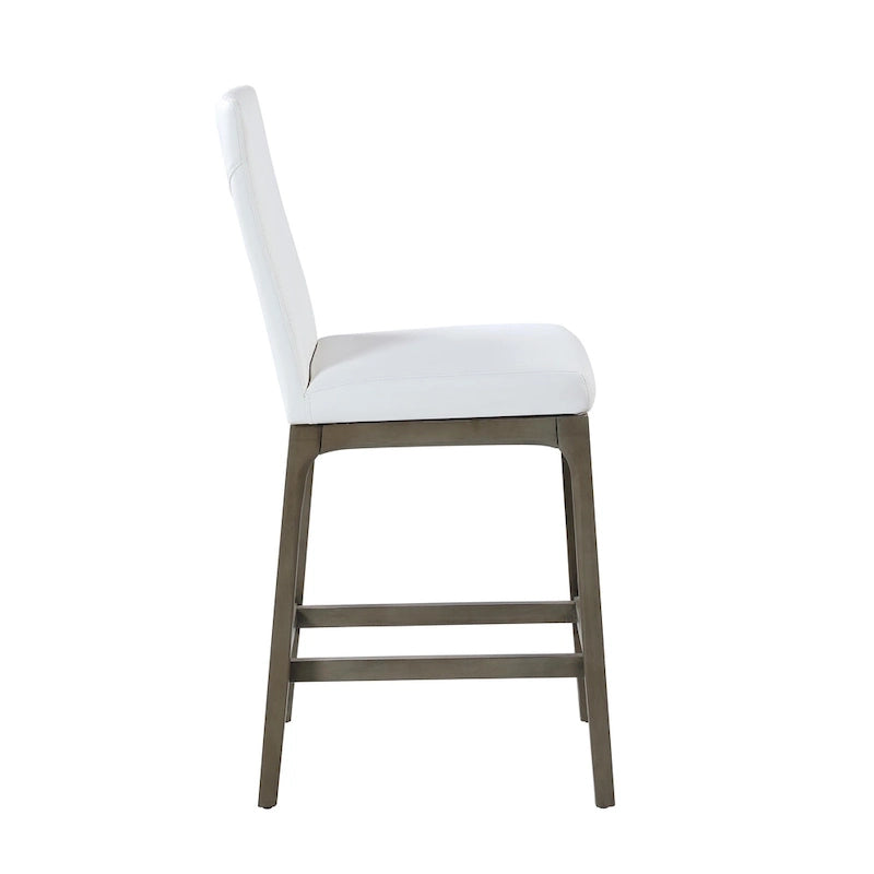 Tabouret de comptoir moderne avec base en bois massif