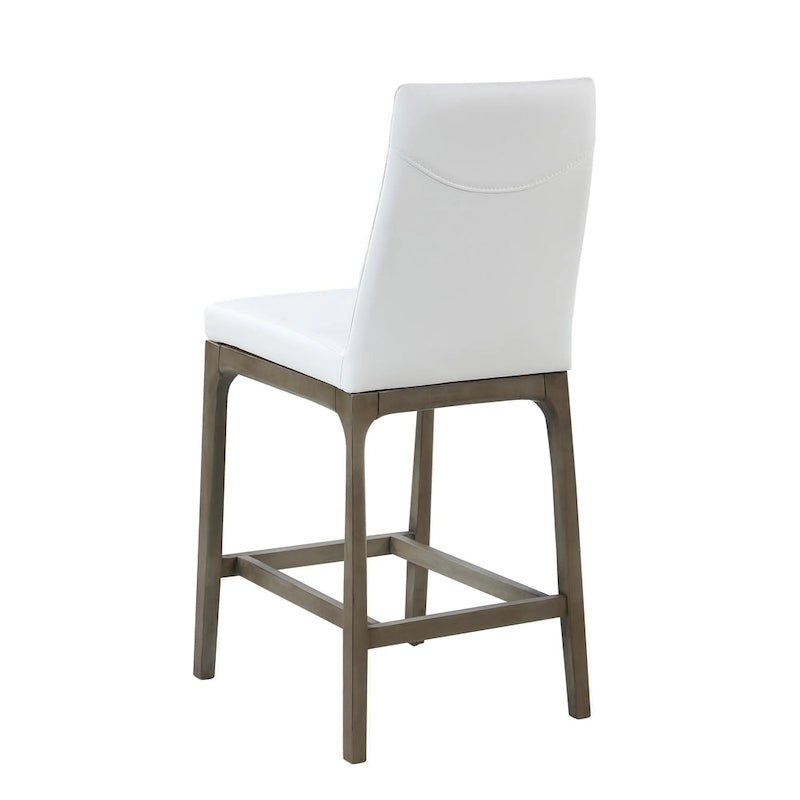 Tabouret de comptoir moderne avec base en bois massif