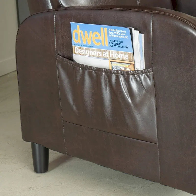 Fauteuil inclinable électrique en cuir reconstitué