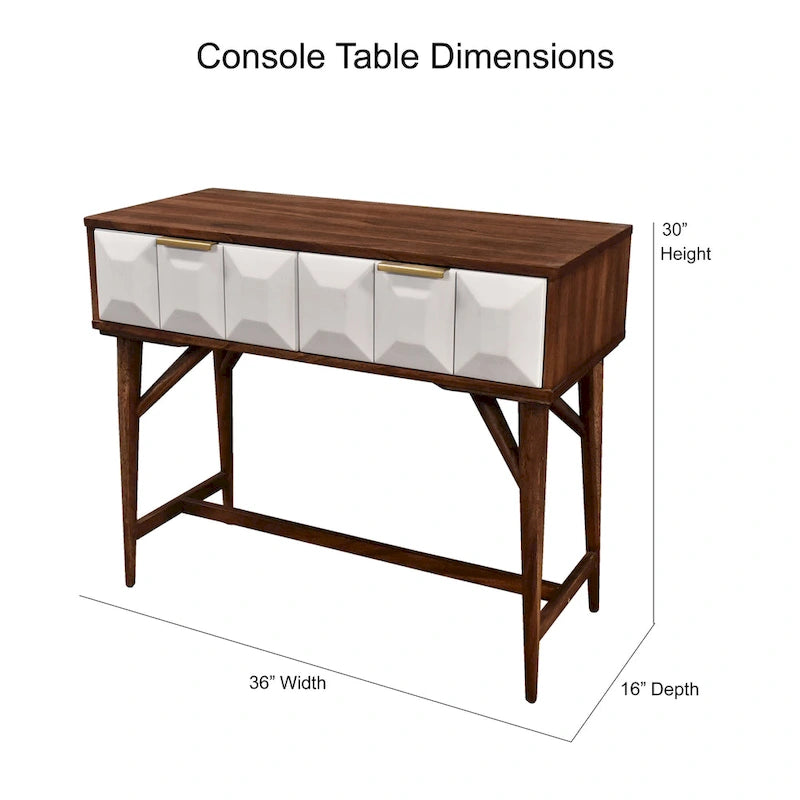 Steve Silver Carson Carrington Greta Burnished Walnut Mid-century Console Table