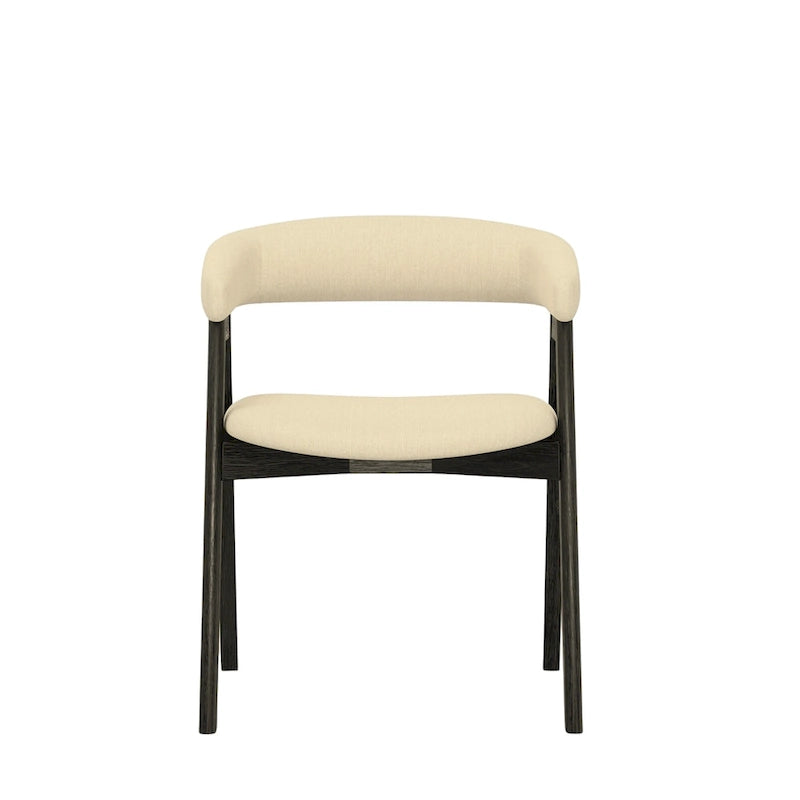 Cove Curved Back Upholstered Chairs, (Set of 2)