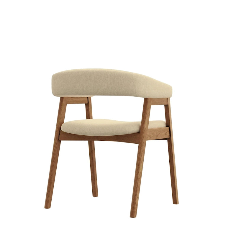 Cove Curved Back Upholstered Chairs, (Set of 2)