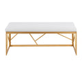 Banc rembourré en métal glamour