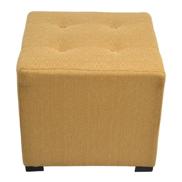 Pouf carré capitonné à 4 boutons