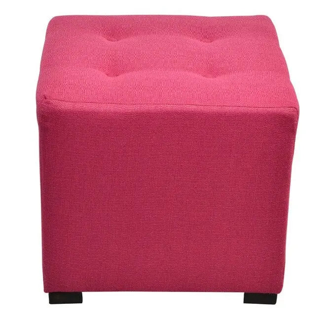 Pouf carré capitonné à 4 boutons