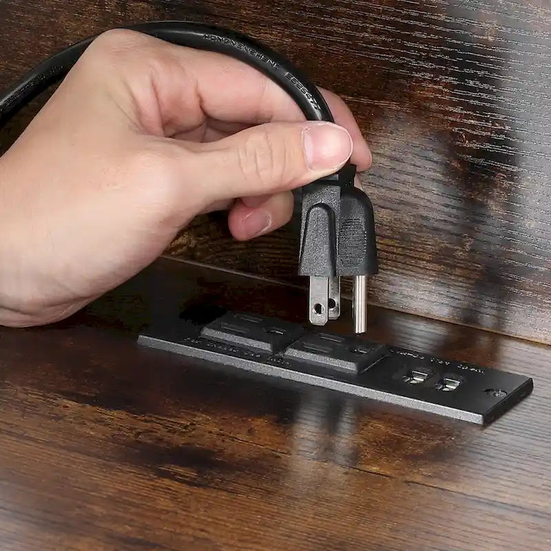 Meuble tourne-disque sur roulettes avec LED RVB et station de charge