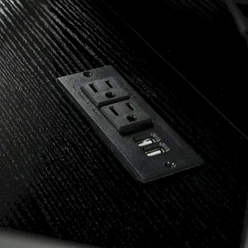 Meuble tourne-disque sur roulettes avec LED RVB et station de charge