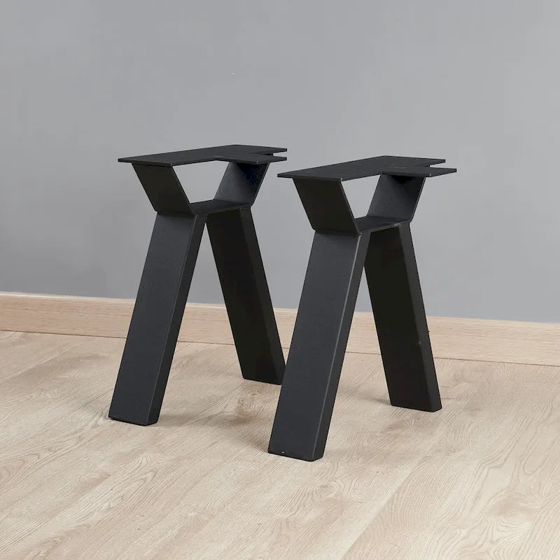 Pied de table noir robuste pour meuble