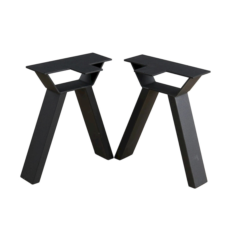 Pied de table noir robuste pour meuble