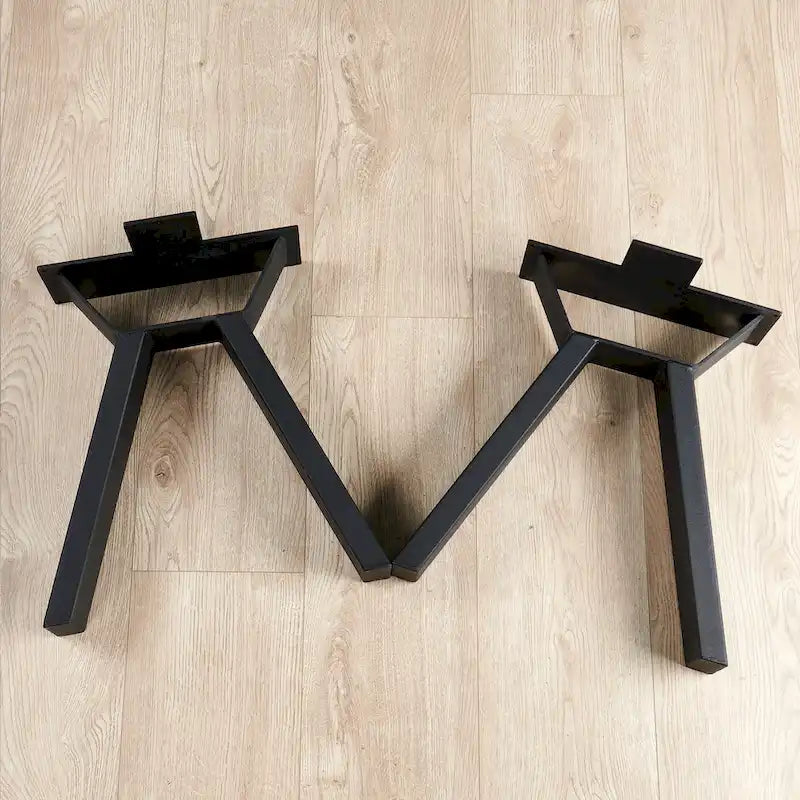 Pied de table noir robuste pour meuble