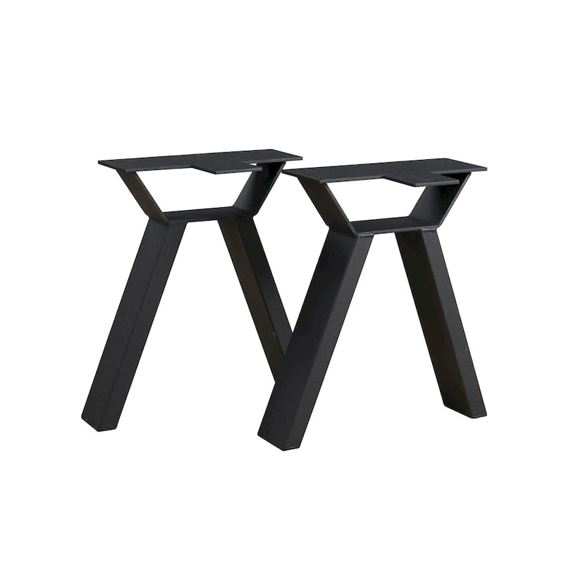 Pied de table noir robuste pour meuble