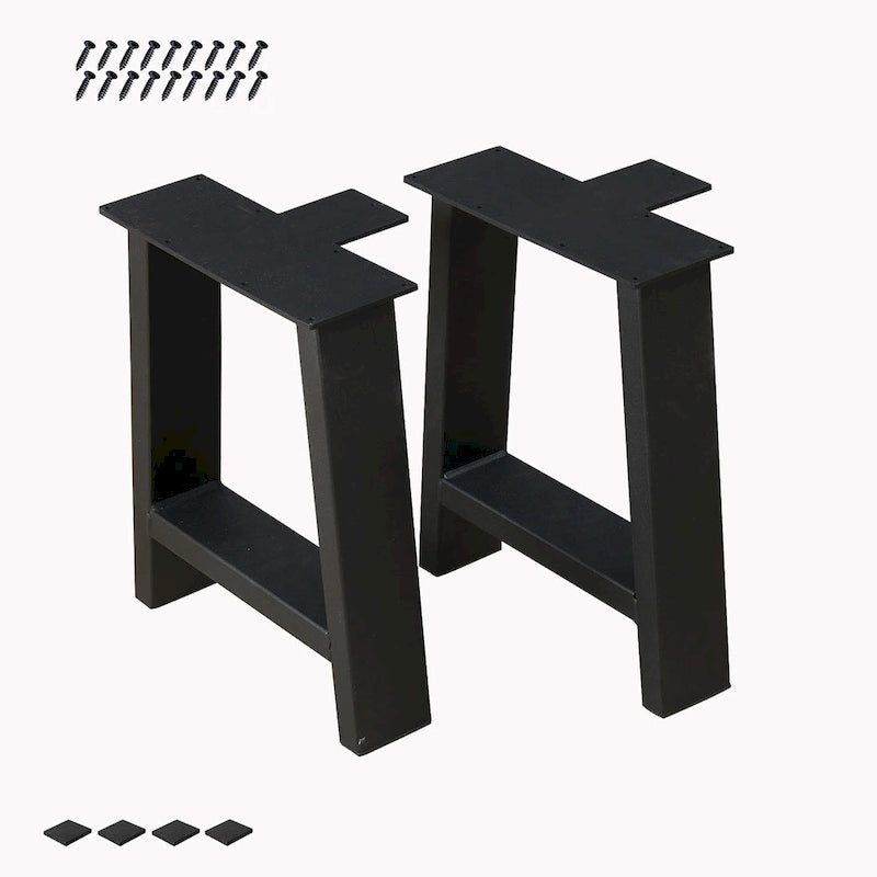 Pied de table noir robuste pour meuble