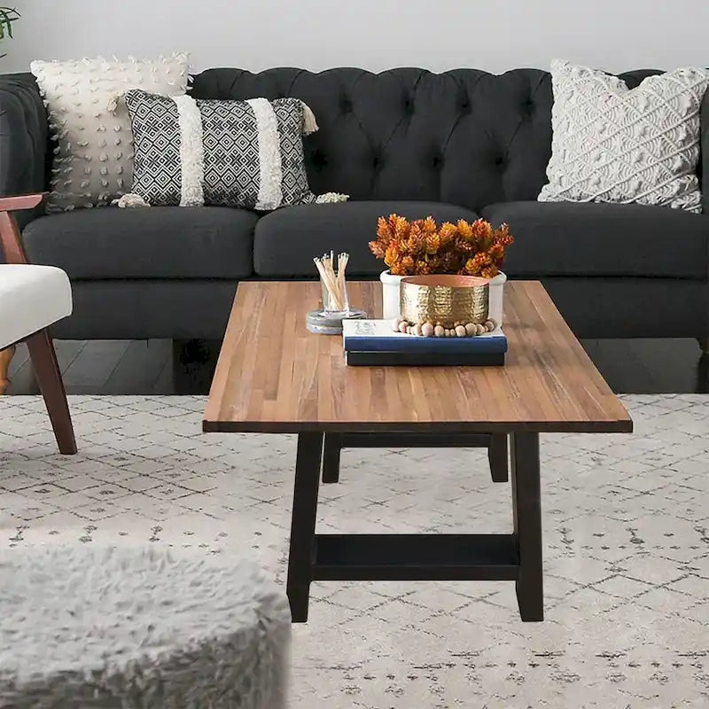 Pied de table noir robuste pour meuble