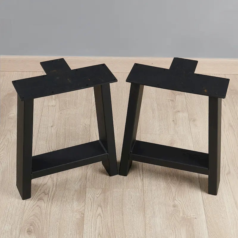 Pied de table noir robuste pour meuble