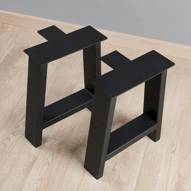 Pied de table noir robuste pour meuble