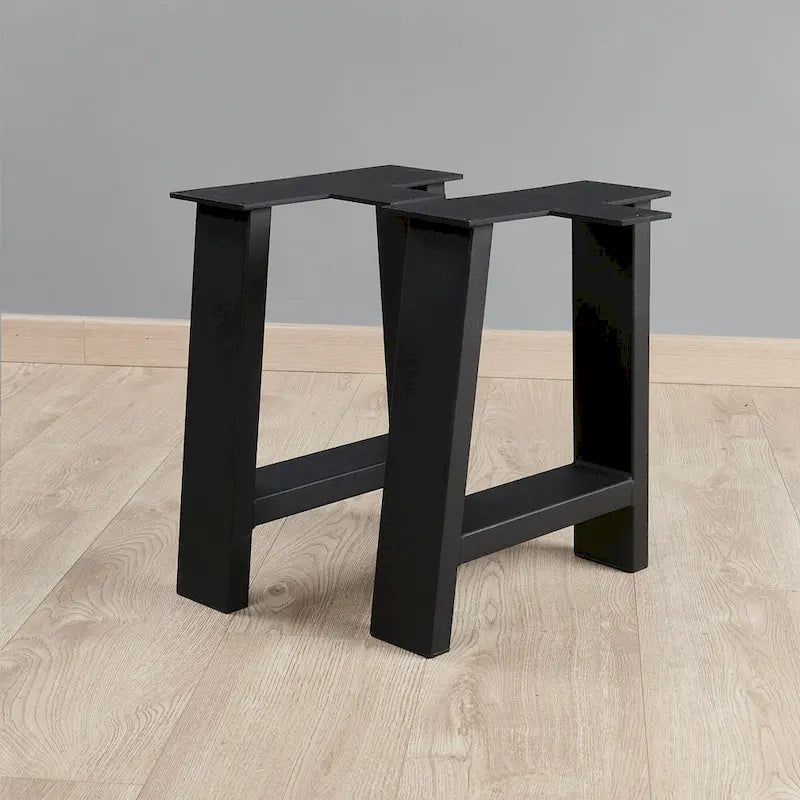 Pied de table noir robuste pour meuble