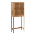 Armoire de rangement compacte en bambou pour petits espaces