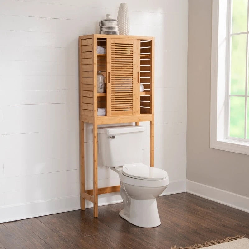 Bamboo Space Saver Hutch for Small Spaces