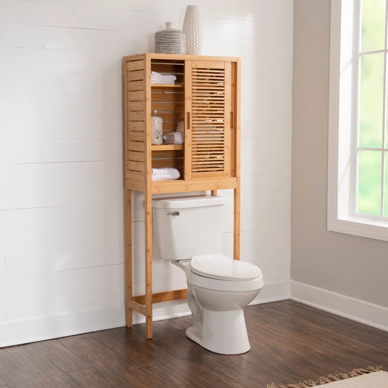 Bamboo Space Saver Hutch for Small Spaces