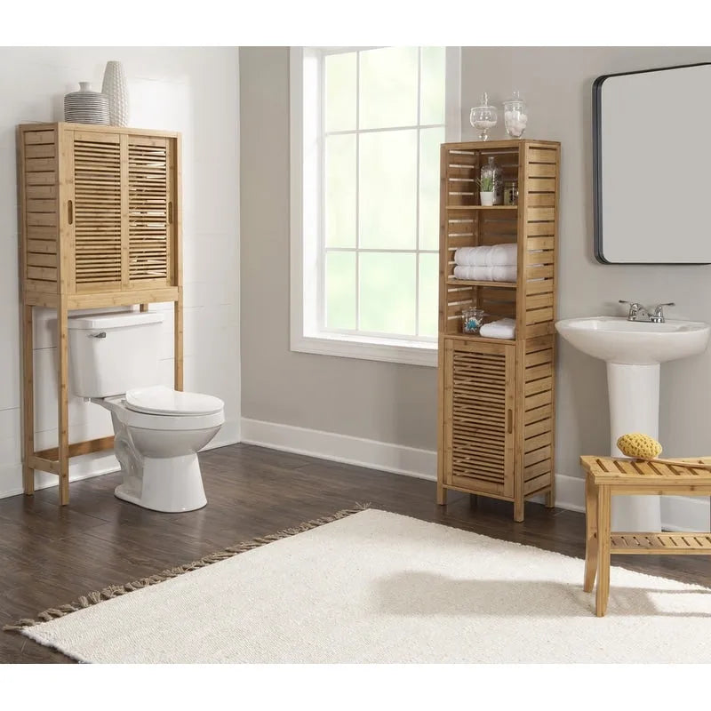 Bamboo Space Saver Hutch for Small Spaces
