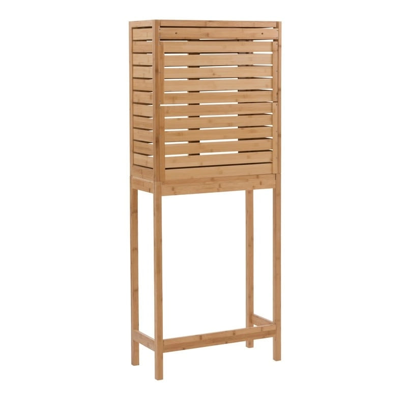 Armoire de rangement compacte en bambou pour petits espaces