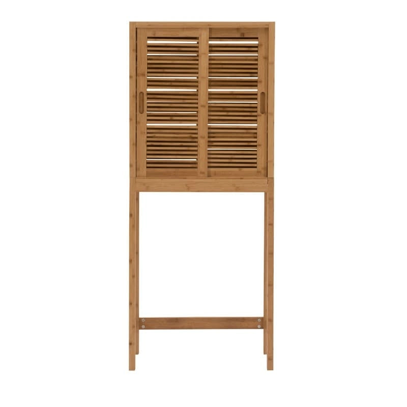 Armoire de rangement compacte en bambou pour petits espaces