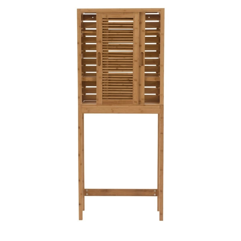 Armoire de rangement compacte en bambou pour petits espaces