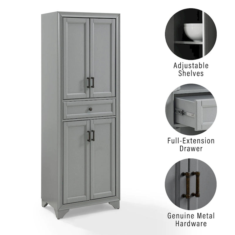 Crosley Tara 3-piece Sideboard and Pantry Set - 15x108.5x67.75