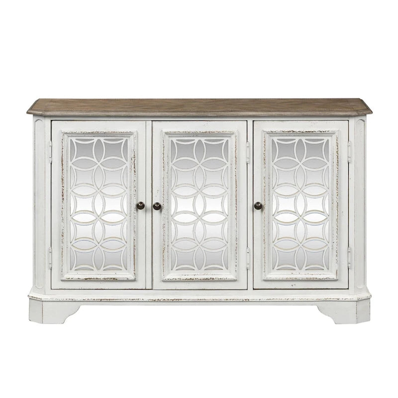 Magnolia Manor Antique White Mirrored Hall Console
