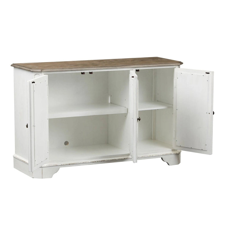Magnolia Manor Antique White Mirrored Hall Console