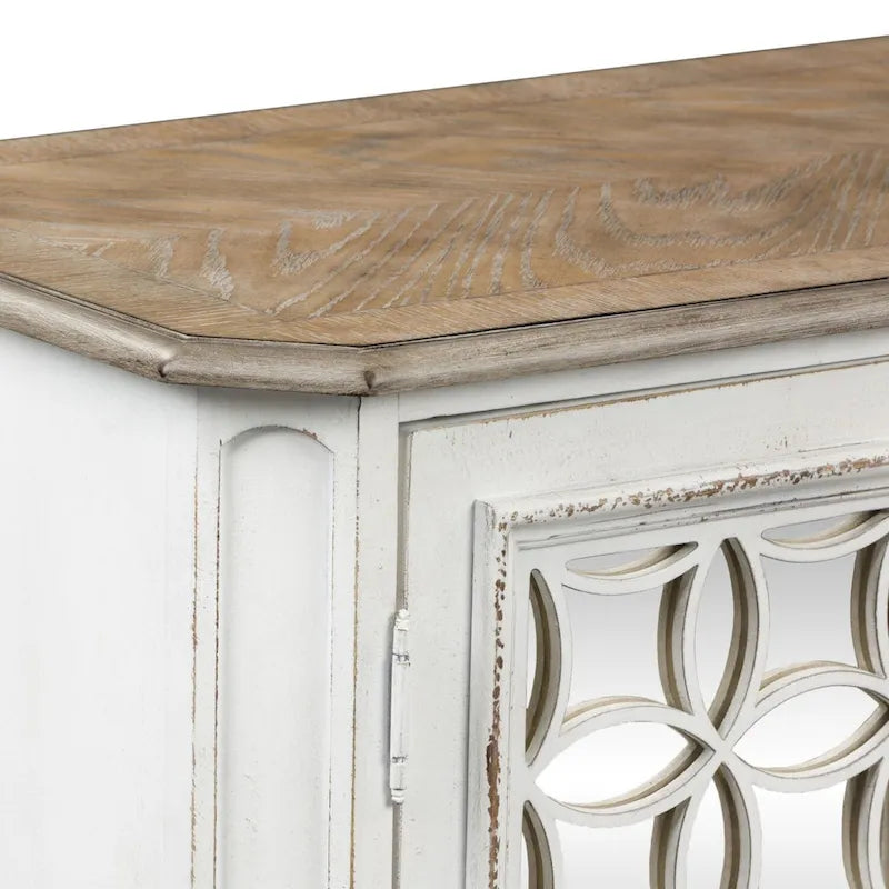 Magnolia Manor Antique White Mirrored Hall Console
