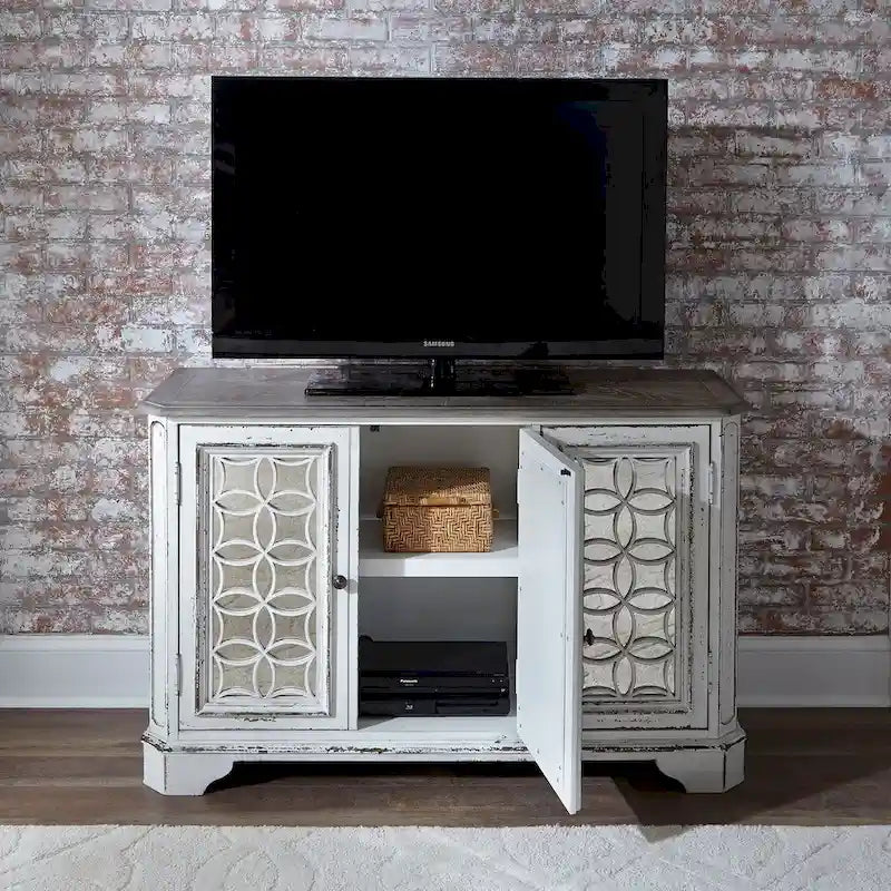 Magnolia Manor Antique White Mirrored Hall Console
