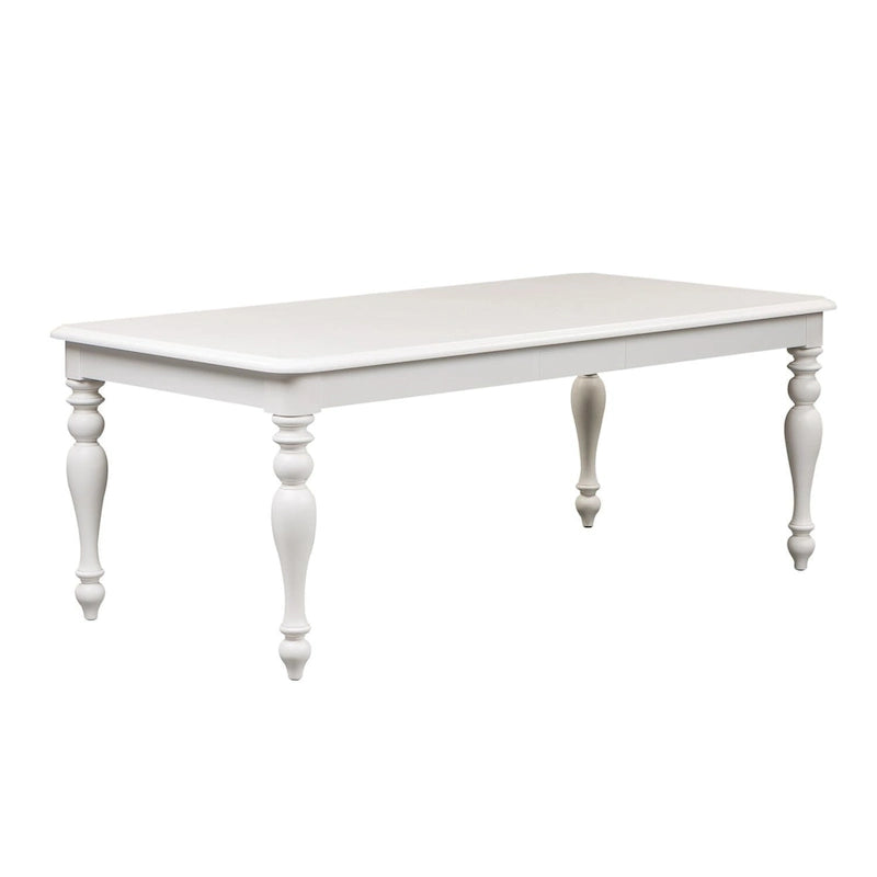 Table rectangulaire blanche avec pieds