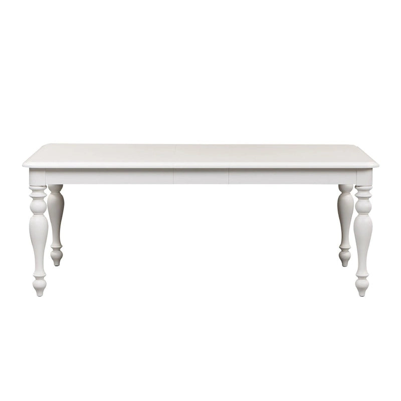 Table rectangulaire blanche avec pieds