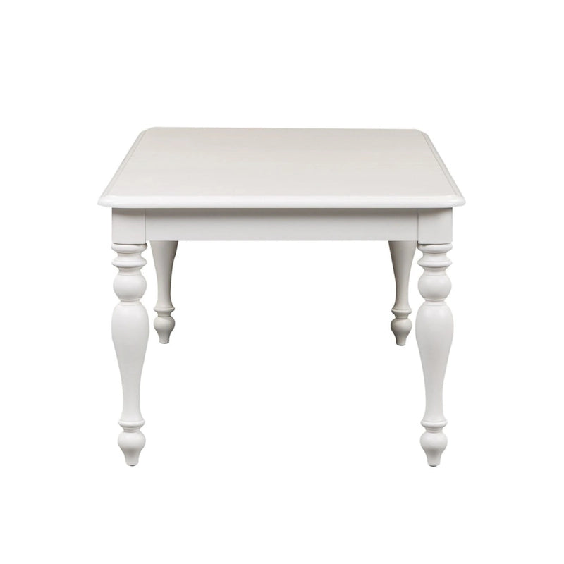 Table rectangulaire blanche avec pieds