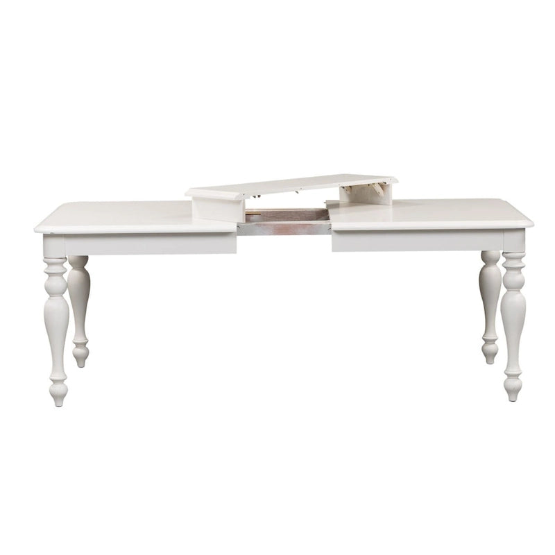 Table rectangulaire blanche avec pieds