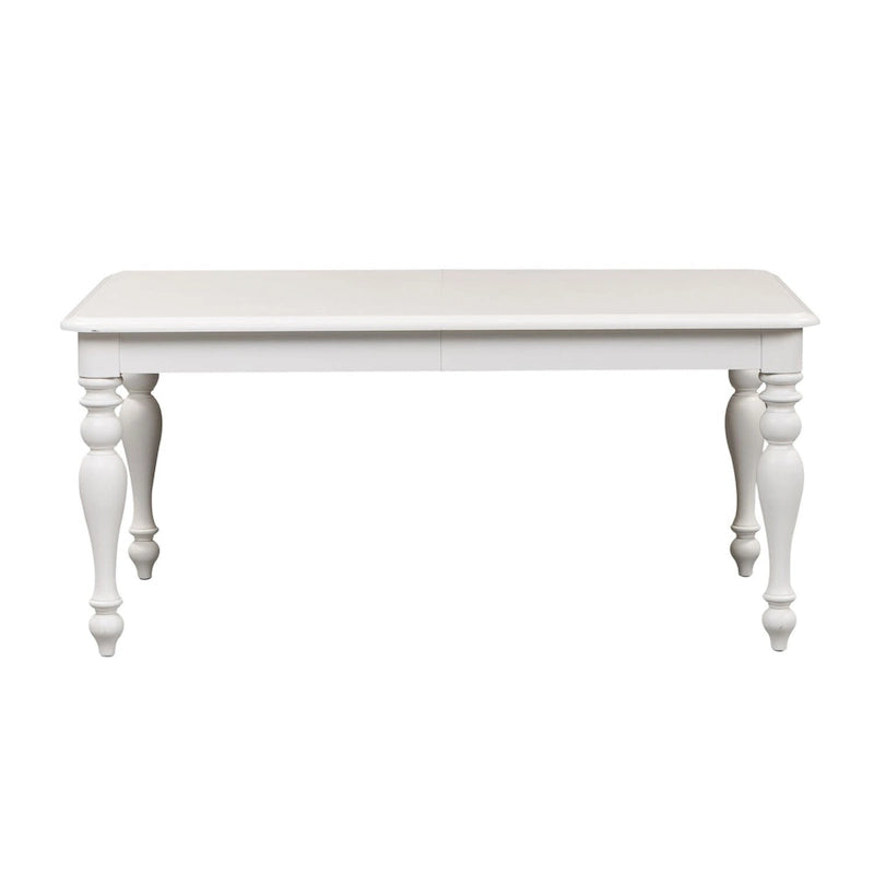 Table rectangulaire blanche avec pieds